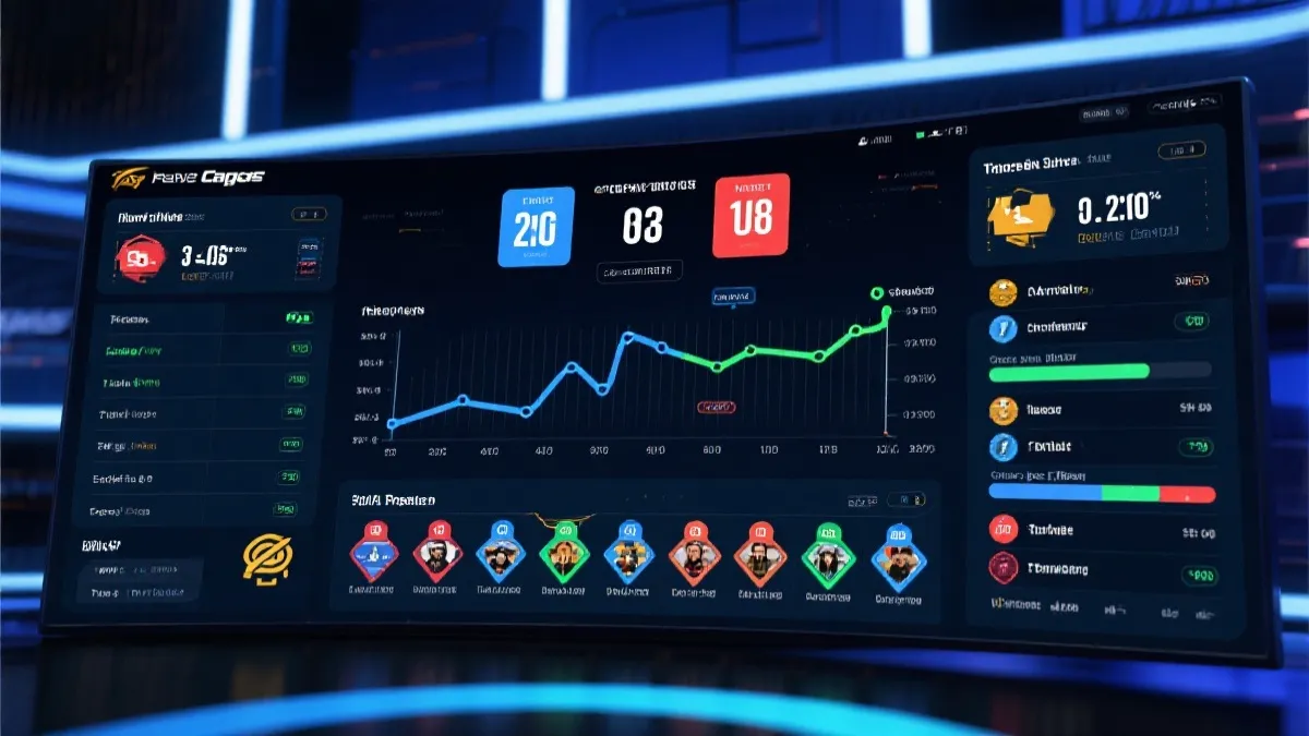 LCK中文直播与数据仪表盘示意